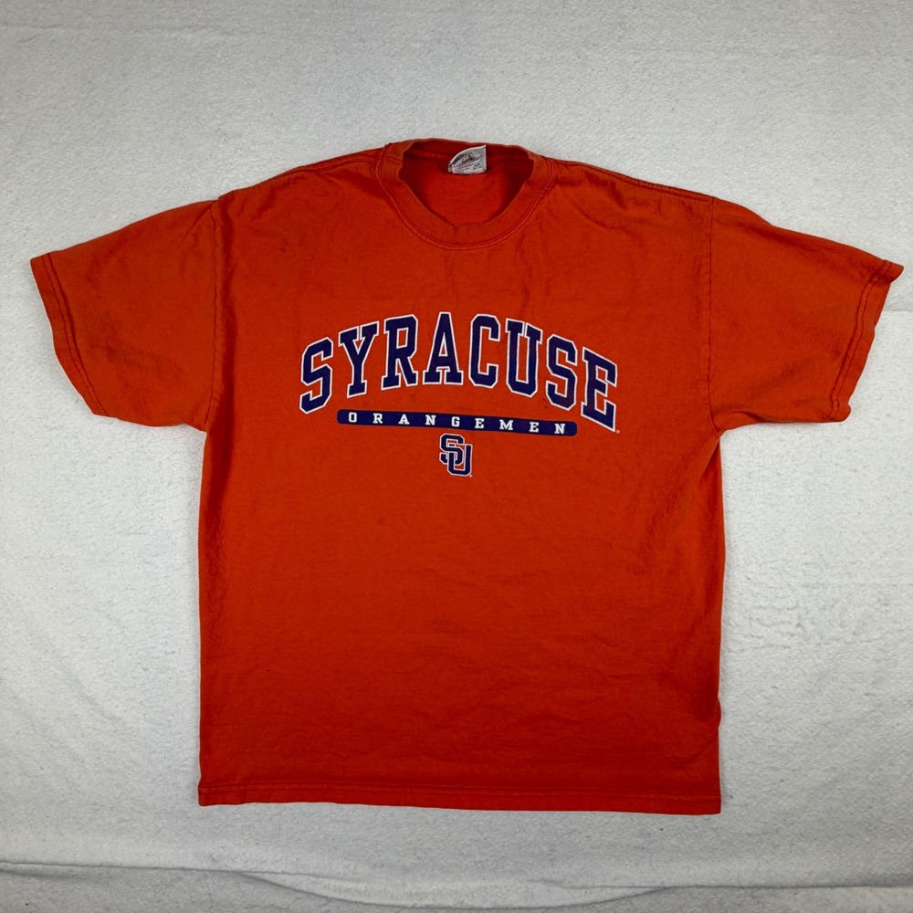 Briar Creek Syracuse Orangemen T-Shirt Mens L Orange NCAA Vintage Style Cotton